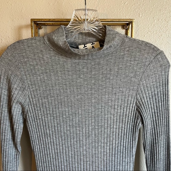 Grey Ribbed Dress - Picture 4 of 7